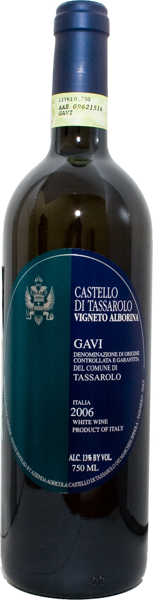 Кастелло ди Тассароло Гави Винето Альборина 2007 DOCG - 0,75 л