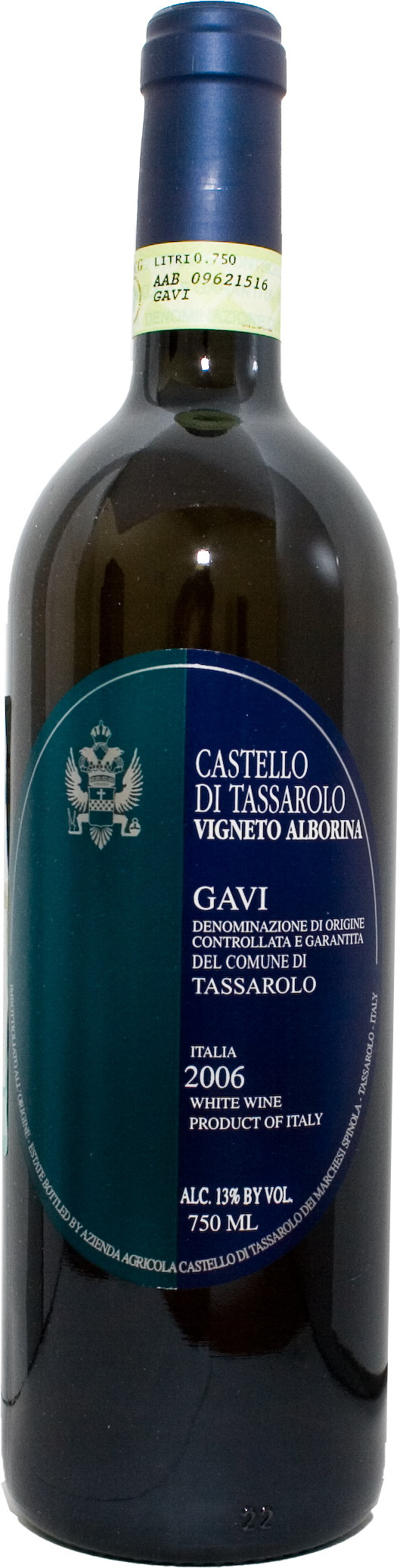 Кастелло ди Тассароло Гави Винето Альборина 2008 DOCG - 0,75 л