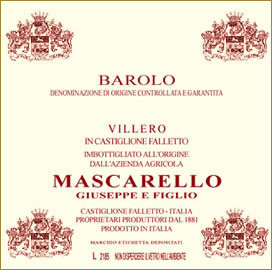 Джузеппе е Фиглио Маскарелло Бароло Вилеро 2006 DOCG - 0,75 л