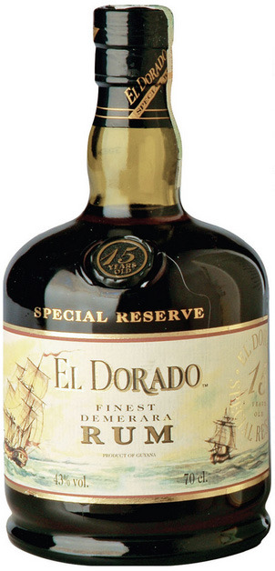 Эль Дорадо Спешиал Резерв 15 лет Подарочная упаковка + 2 стакана - 0,7 л