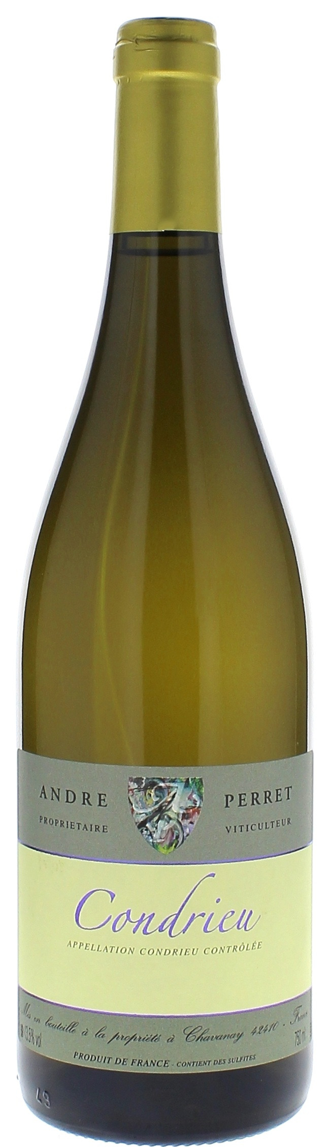 Вино Кондрие. Северная Рона белое вино. Вино Andre Perret, Condrieu, 2015, 0.75 л. Вино андре