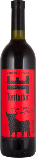 Вино "Эль Тентадор", Красное полусладкое - 0,75 л
