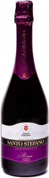 Игристое вино "Санто Стефано" Красное полусладкое - 0,75 л