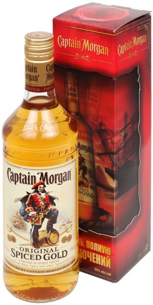 "Капитан Морган" Спайсд Голд, в подарочной коробке - 0,7 л