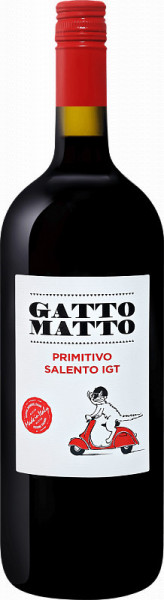 Гатто Матто Примитиво, 2018, 1.5 литра - 1,5 л