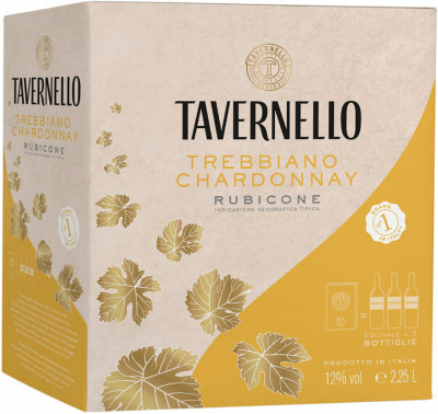 "Тавернелло" Треббьяно-Шардоне, бэг-ин-бокс, 2.25 литра - 2,25 л