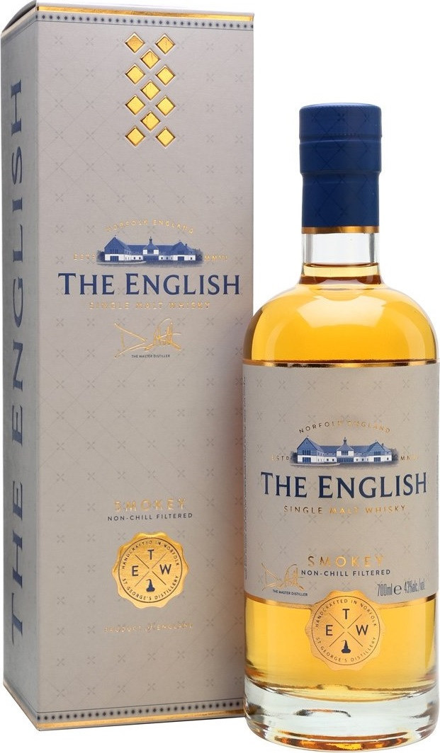 Инглиш Виски, Смоки Сингл Молт, в подарочной коробке - 0.7 л