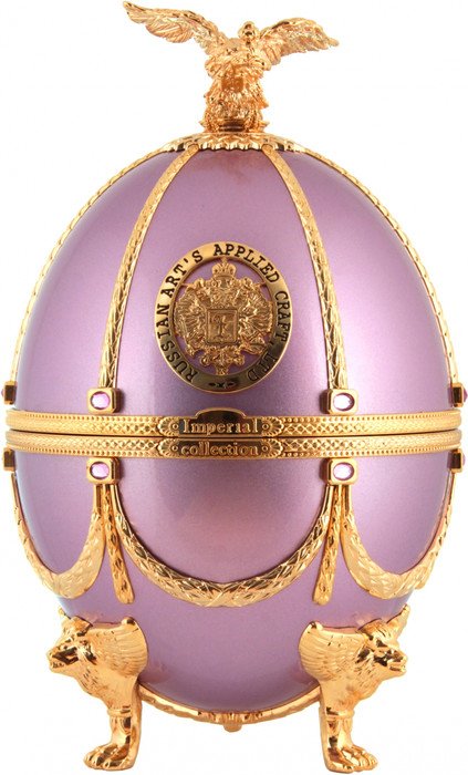 Набор "Императорская Коллекция" в футляре в форме яйца Фаберже, Сиреневый, в бархатной коробке - 0.7 л